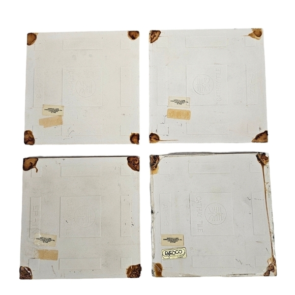 Vintage Enesco Jim Davis 1978 Garfield Comic Strip Tiles Set of 4 G2 - Picture 2 of 11